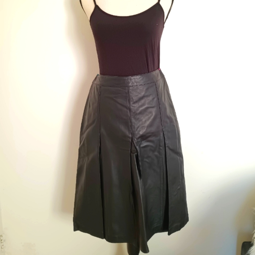 Halogen Leather Skirt